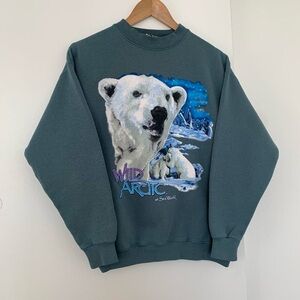 80s Vintage Sea World Polar Bear crewneck sweater in Perfect Condition 🔥